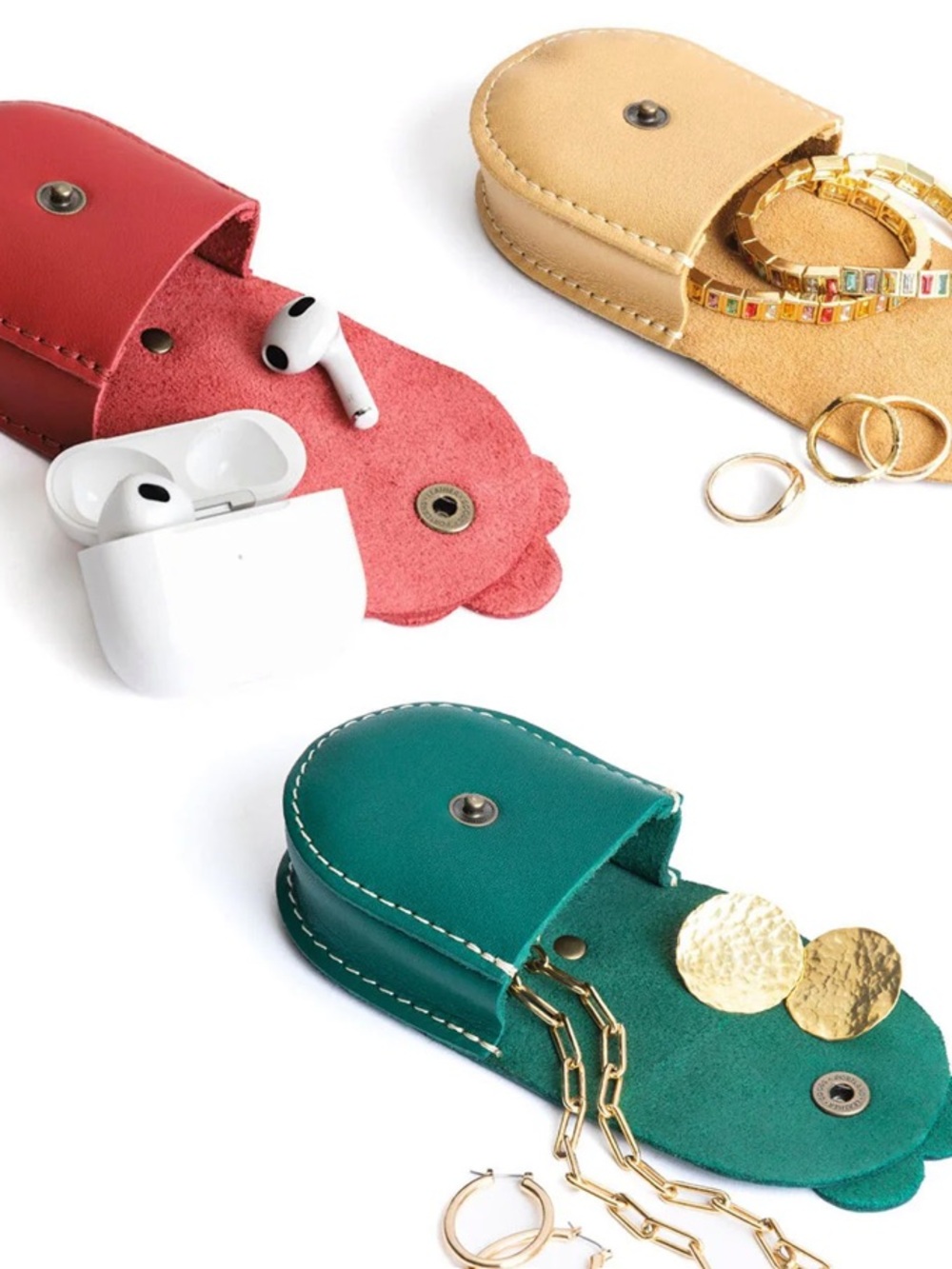 PORTLAND LEATHER Clip On Petunia Pouch Color Nutmeg - Picture 9 of 10